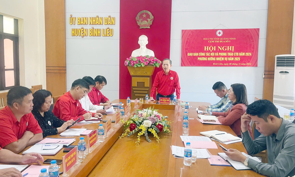 Hội Chữ thập đỏ tỉnh: Cụm thi đua số 1 giao ban công tác hội và phong trào CTĐ 
