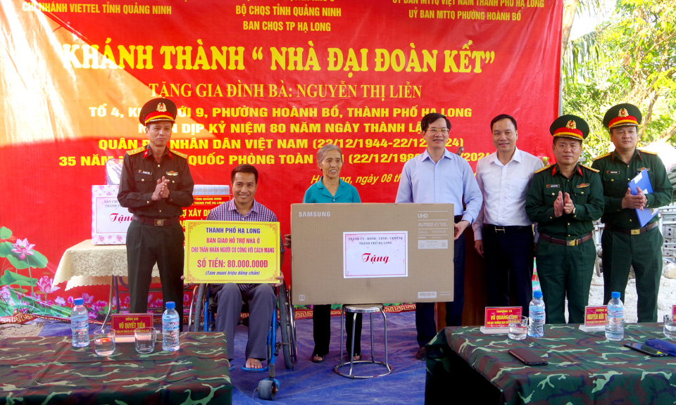 Hạ Long: Bàn giao “Nhà đồng đội”, “Nhà đại đoàn kết” năm 2024