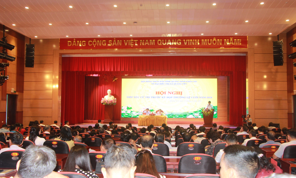 Đại biểu HĐND tỉnh khóa XIV tiếp xúc cử tri TX Quảng Yên trước kỳ họp thường lệ cuối năm
