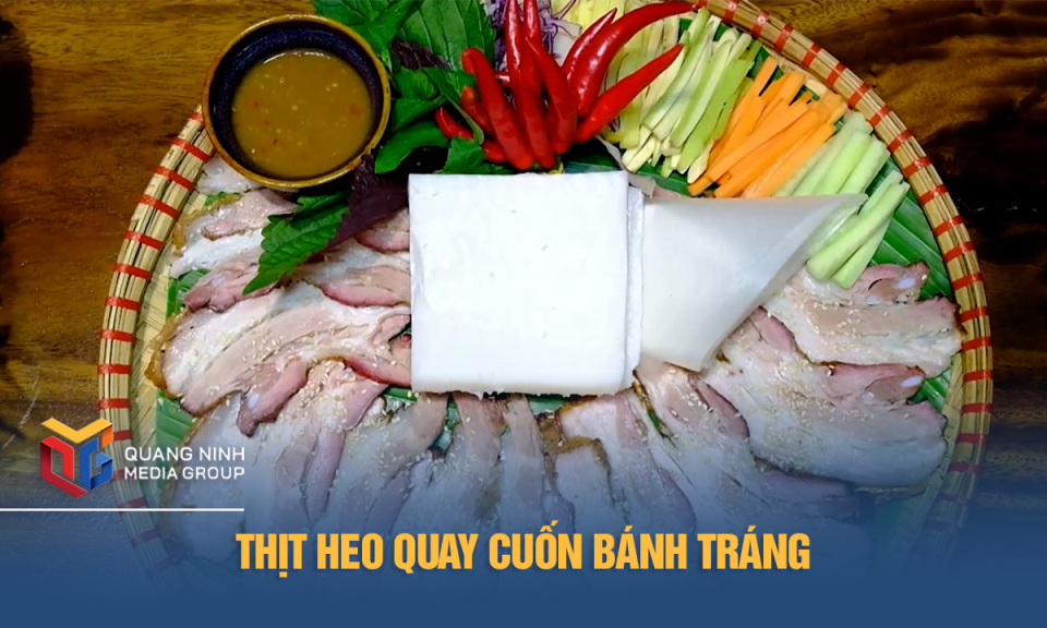 Thịt heo quay cuốn bánh tráng