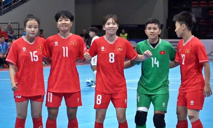 Tuyển futsal nữ Việt Nam thắng đậm Myanmar