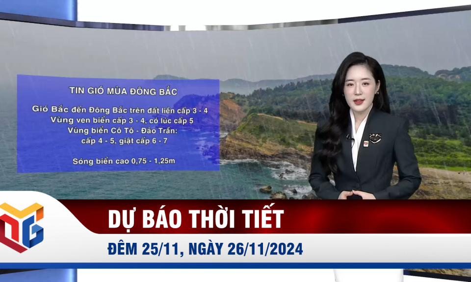 Dự báo thời tiết đêm 25, ngày 26/11/2024