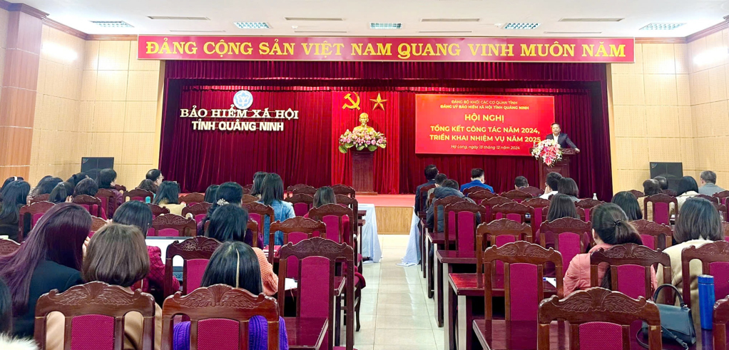 BHXH tỉnh tổ chức hội nghị tổng kết công tác Đảng năm 2024, triển khai nhiệm vụ năm 2025.