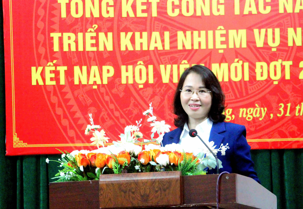 Đồng chí Trịnh Thị Minh Thanh, Phó Bí thư Thường trực Tỉnh ủy, Chủ tịch HĐND tỉnh, phát biểu tại hội nghị.