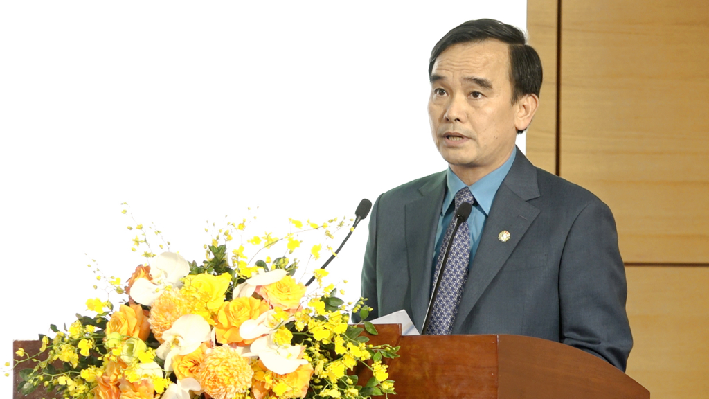 Chủ tịch Công đoàn Than - Khoáng sản Việt Nam phát biểu tại Hội nghị