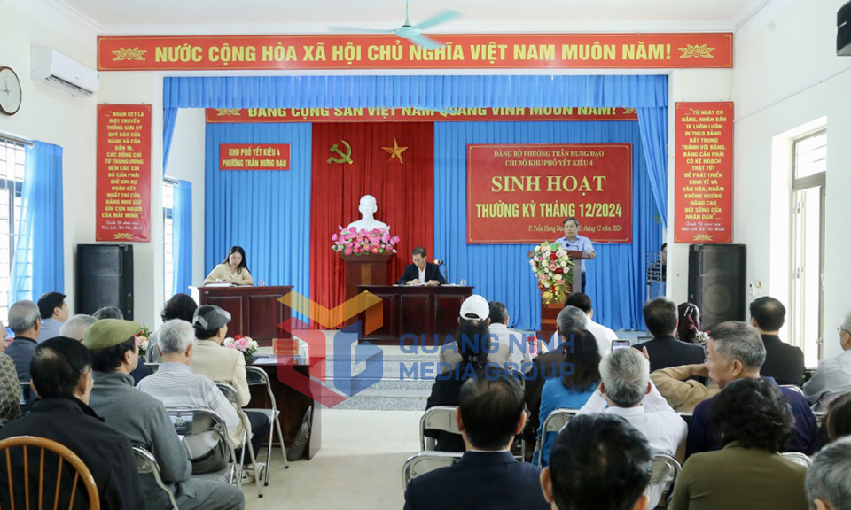 Bí thư Tỉnh ủy Vũ Đại Thắng dự sinh hoạt chi bộ khu Yết Kiêu 4 (phường Trần Hưng Đạo, TP Hạ Long), tháng 12-2024