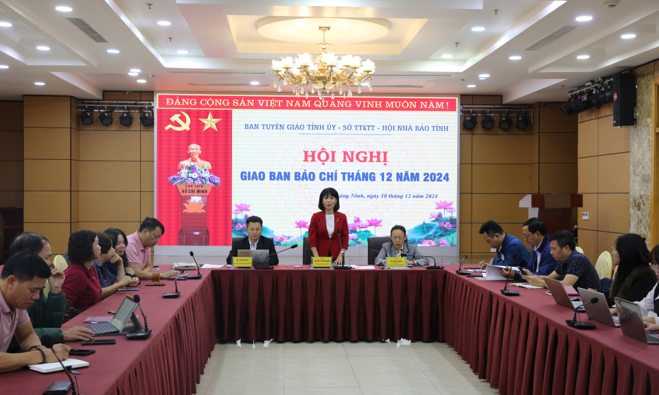 Hội nghị giao ban báo chí tháng 12/2024