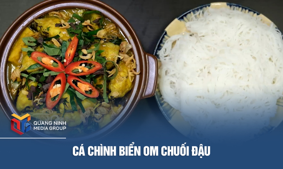 Cá chình biển om chuối đậu