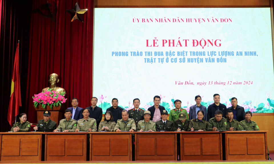 Vân Đồn: Phát động phong trào thi đua đặc biệt trong lực lượng tham gia bảo vệ an ninh, trật tự cơ sở
