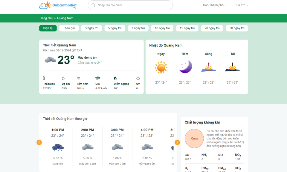 Xem dự báo thời tiết Quảng Ninh tại dubaothoitiet.org đầy đủ chính xác