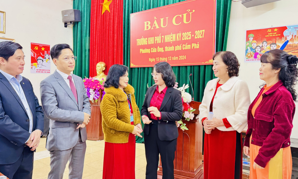 Các đồng chí lãnh đạo tỉnh dự bầu cử trưởng thôn, bản, khu phố nhiệm kỳ 2025-2027