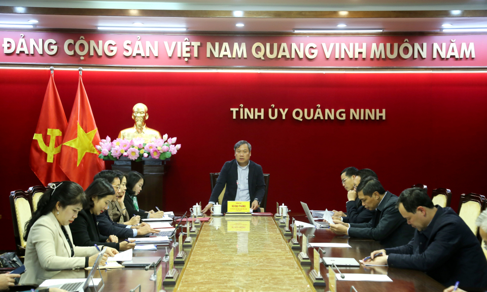 Thường trực Tỉnh ủy giao ban công tác tuần