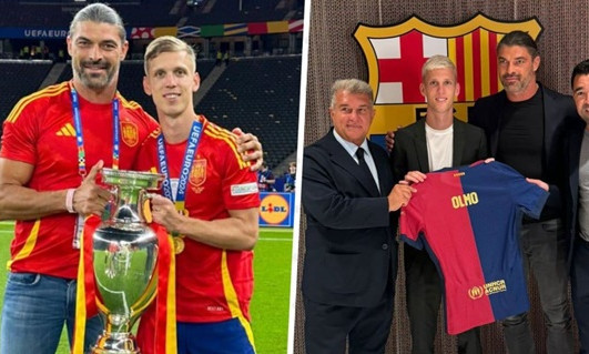 Đại diện của Dani Olmo có mặt ở Manchester, Barca 'rối như canh hẹ'