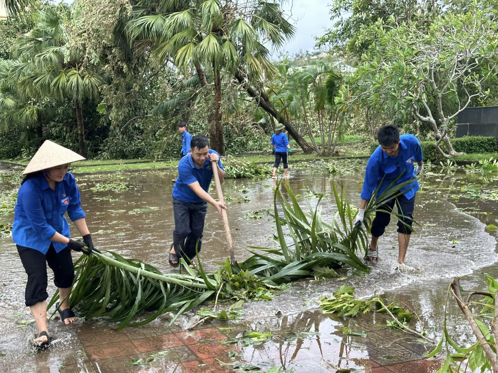 Toàn Đoàn huy động trên 5.000 đoàn viên thanh niên trực tiếp tham gia các hoạt động hỗ trợ người dân khắc phục hậu quả mưa bão tại các địa phương
