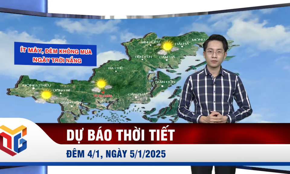 Dự báo thời tiết đêm 4, ngày 5/1/2025