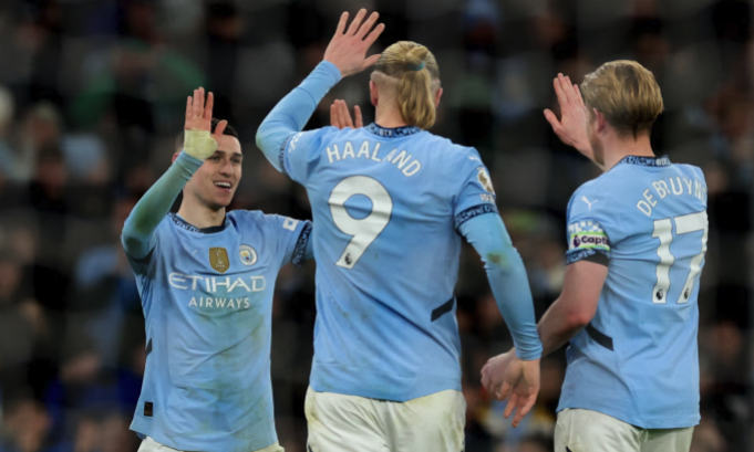 Haaland ghi cú đúp giúp Man City thắng đậm 