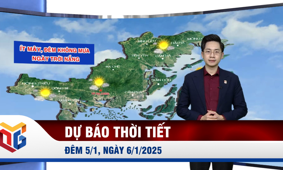 Dự báo thời tiết đêm 5, ngày 6/1/2025