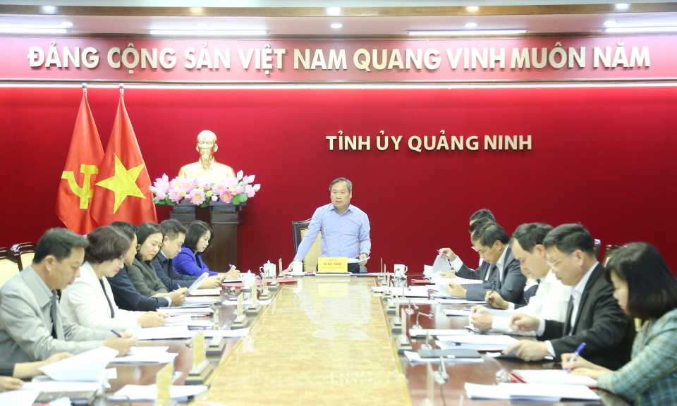 Giao ban Thường trực Tỉnh ủy