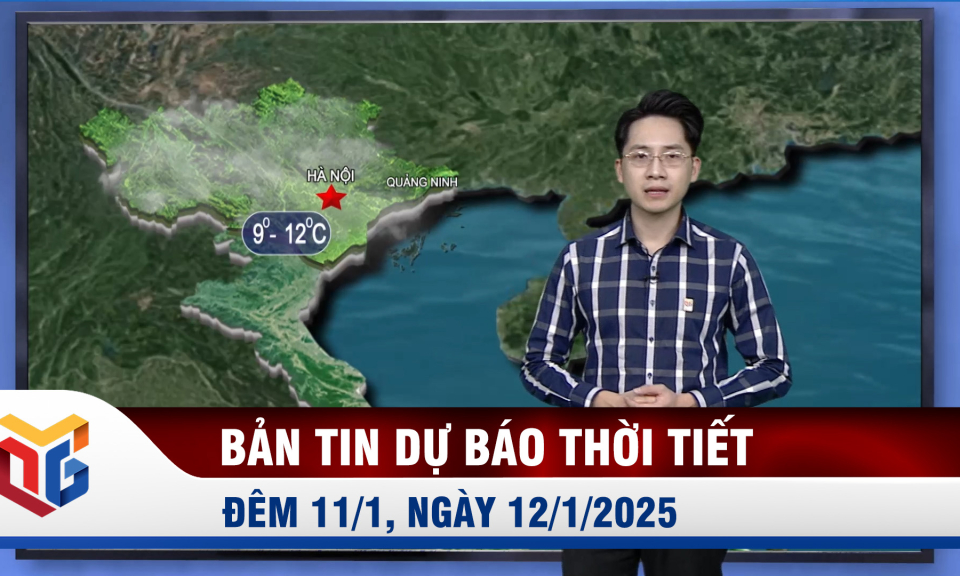 Dự báo thời tiết đêm 11, ngày 12/1/2025