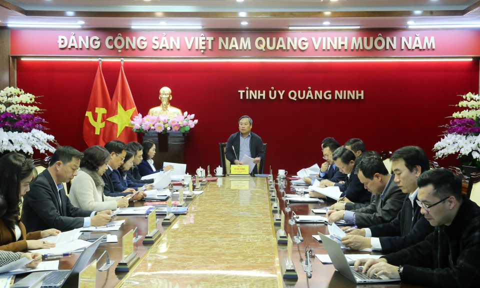 Giao ban Thường trực Tỉnh ủy