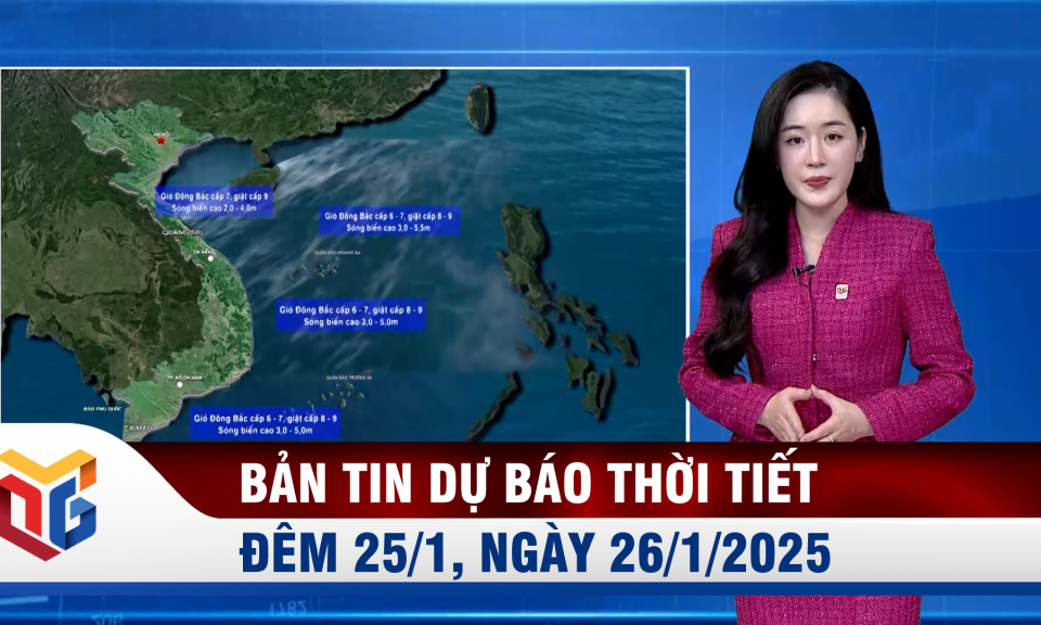 Bản tin dự báo thời tiết đêm 25, ngày 26/1/2025