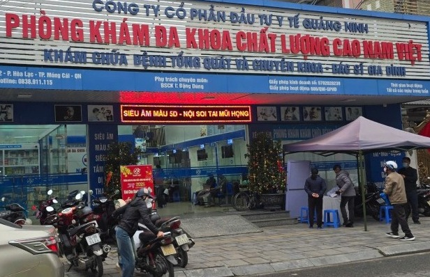 Một cơ sở khám chữa bệnh tư nhân trên địa bàn TP Móng Cái.