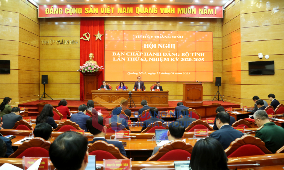 Hội nghị Ban Chấp hành Đảng bộ tỉnh lần thứ 63, tháng 1-2025