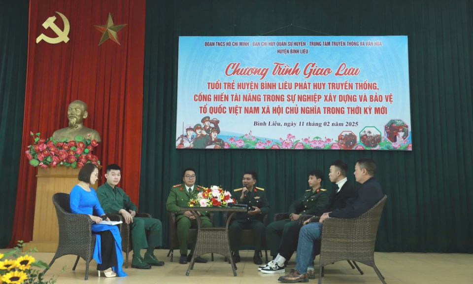 Giao lưu “Tuổi trẻ huyện Bình Liêu phát huy truyền thống, cống hiến tài năng trong sự nghiệp xây dựng và bảo vệ Tổ quốc Việt Nam xã hội chủ nghĩa thời kỳ mới”