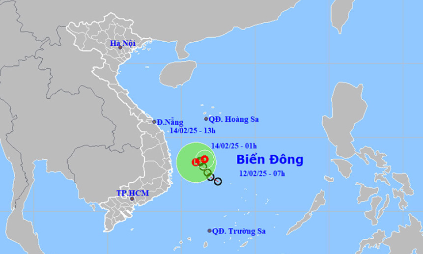 Thời tiết ngày 14/2: Áp thấp nhiệt đới trên biển