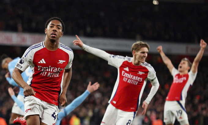 Arsenal lên số một châu Âu theo Elo bóng đá