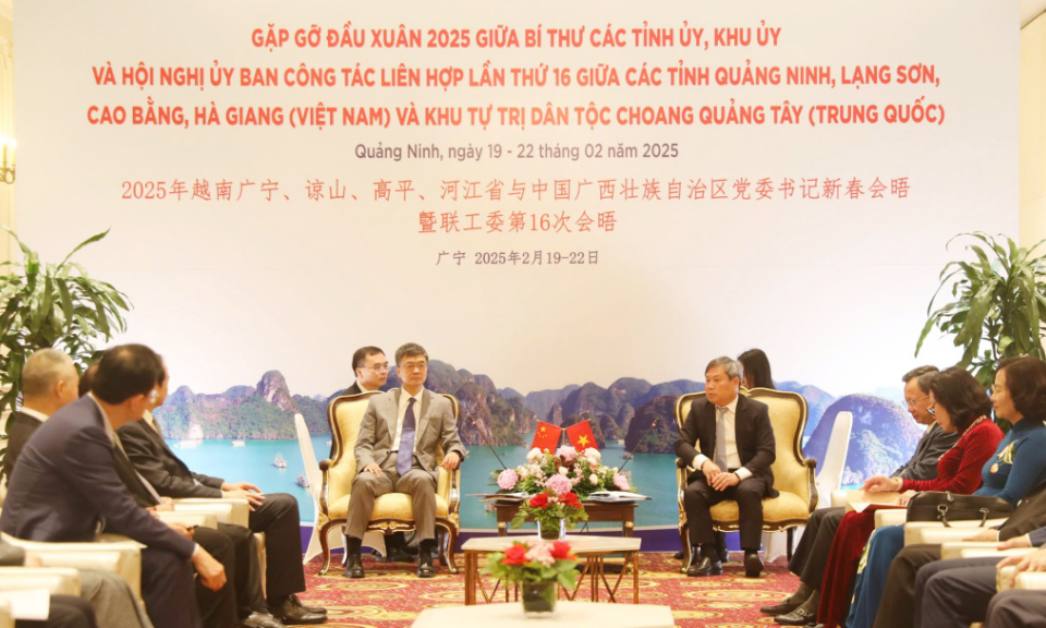 Đồng chí Bí thư Tỉnh ủy Quảng Ninh hội kiến Bí thư Khu ủy Khu tự trị Dân tộc Choang Quảng Tây