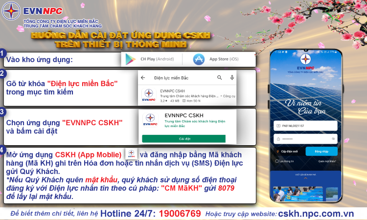 Sử dụng công cụ ước tính điện năng trên App EVNNPC CSKH để theo dõi sản lượng điện hàng ngày, tránh hóa đơn tiền điện tăng cao