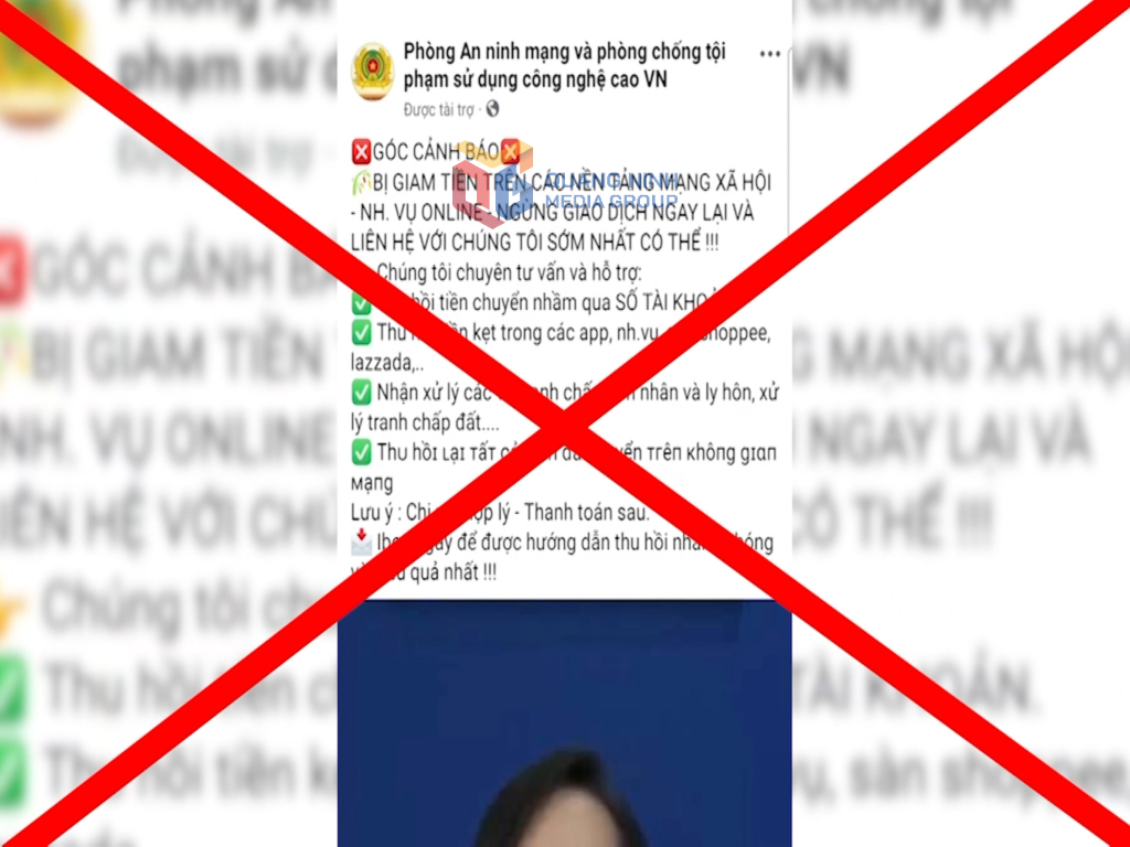 Cơ quan Công an khuyến cáo: nhiều page mạo danh cơ quan chức năng chạy quảng cáo hỗ trợ lấy lại tiền bị lừa đảo trên MXH là thủ đoạn mới của tội phạm lừa đảo.