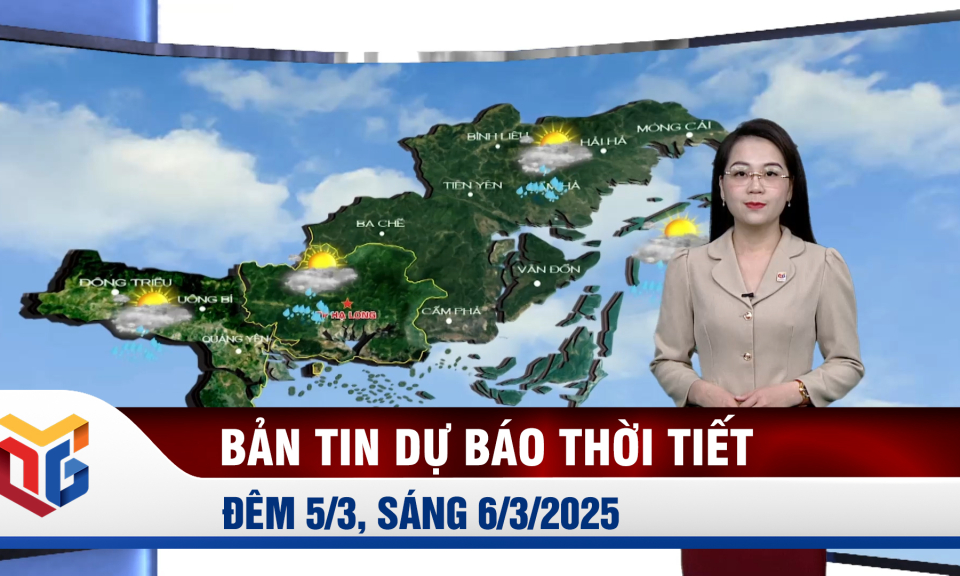 Bản tin dự báo thời tiết đêm 5, ngày 6/3/2025