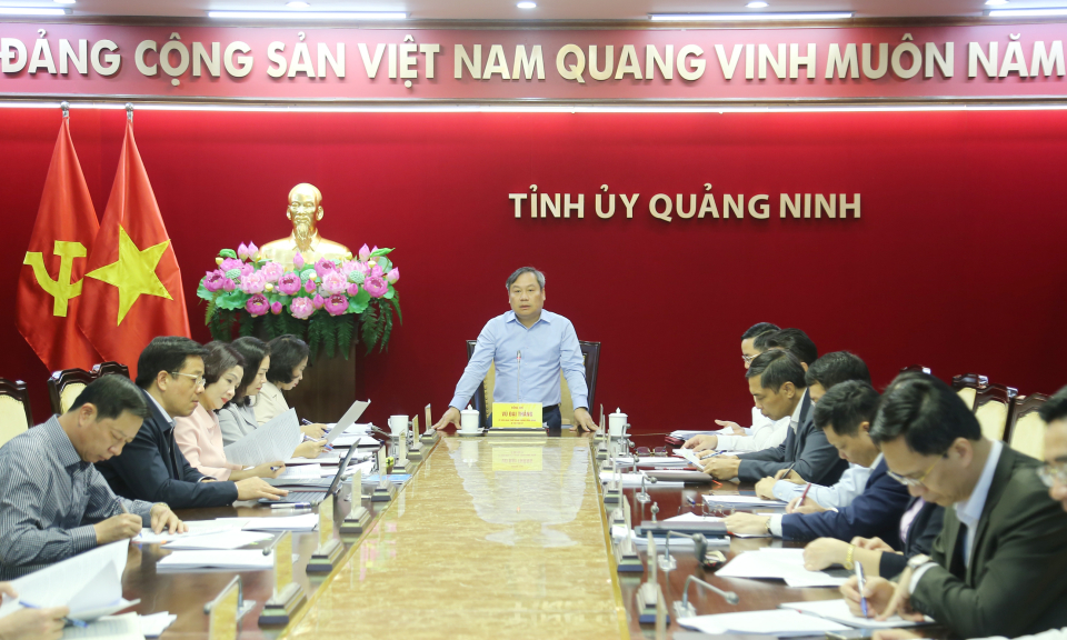 Thường trực Tỉnh ủy cho ý kiến về kết quả công tác quý I/2025 