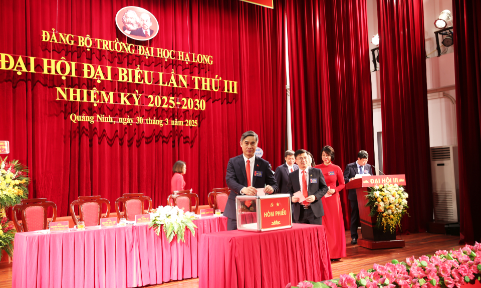Đại hội đại biểu Đảng bộ Trường Đại học Hạ Long lần thứ III, nhiệm kỳ 2025-2030