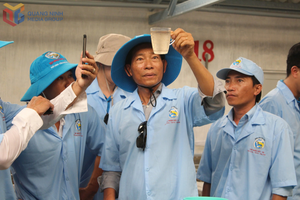 Ông Lương Thanh Văn, Chủ tịch HĐQT Tập đoàn Việt Úc trong lần kiểm tra sản xuất tạp Công ty TNHH Việt Úc - Quảng Ninh năm 2024
