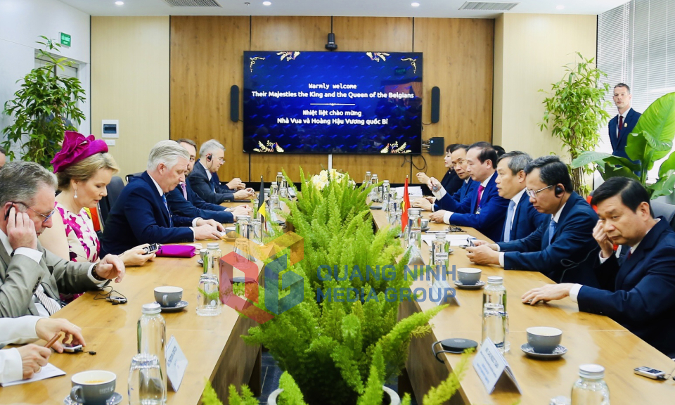 Bí thư Tỉnh ủy Vũ Đại Thắng tiếp và làm việc với Nhà Vua Vương quốc Bỉ, tháng 4-2025
