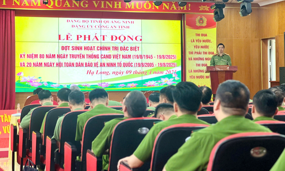 Phát động đợt sinh hoạt chính trị đặc biệt kỷ niệm 80 năm Ngày truyền thống CAND Việt Nam