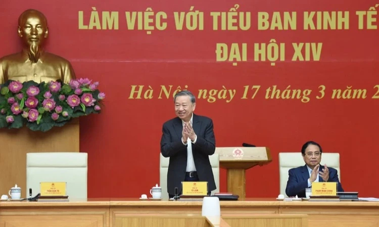 Tổng Bí thư Tô Lâm làm việc với Tiểu ban Kinh tế-Xã hội Đại hội XIV của Đảng 