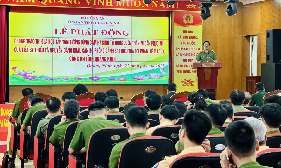 Công an tỉnh phát động phong trào thi đua học tập tấm gương dũng cảm của Liệt sỹ Nguyễn Đăng Khải