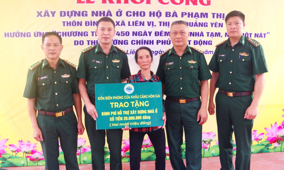 Đồn BPCKC Hòn Gai: Hỗ trợ hộ khó khăn xây dựng nhà ở