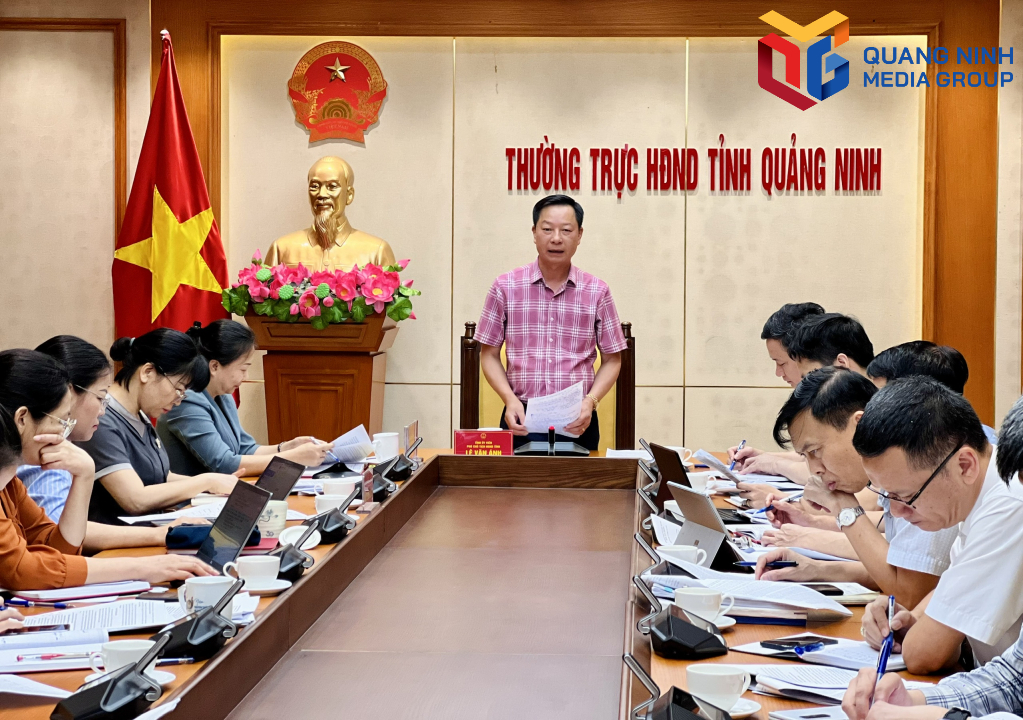 Đồng chí Lê Văn Ánh, Phó Chủ tịch HĐND tỉnh, trưởng đoàn đoàn giám sát, chủ trì buổi làm việc.