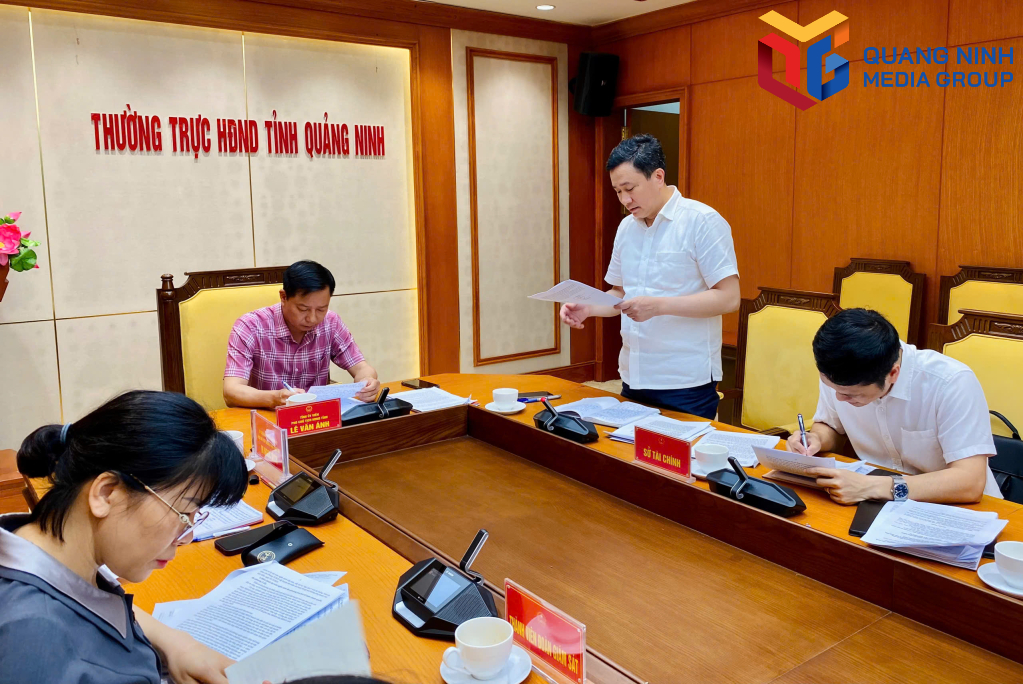 Giám đốc Sở Tài chính báo cáo các kết quả thực hiện.