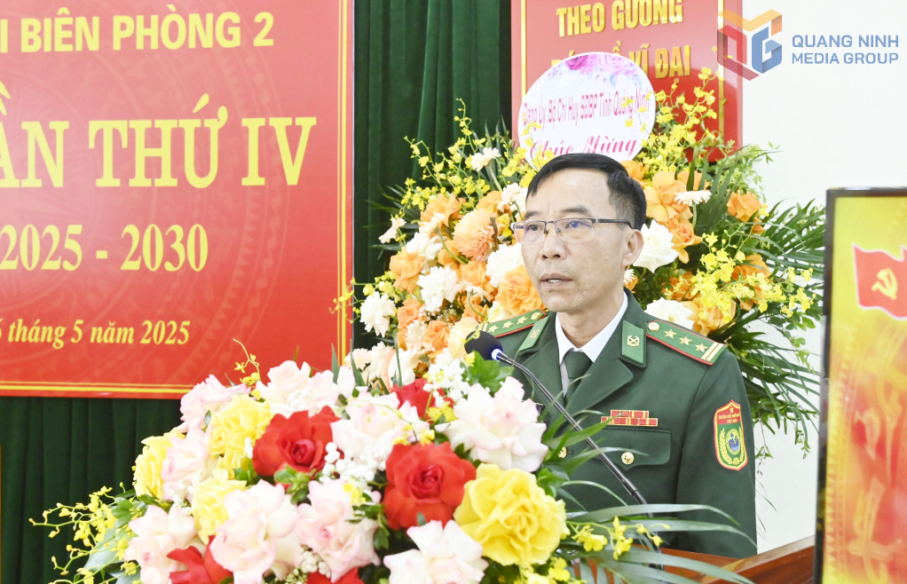 Thượng tá Đặng Minh Đức, Phó Chỉ huy trưởng BĐBP tỉnh chỉ đạo Đại hội