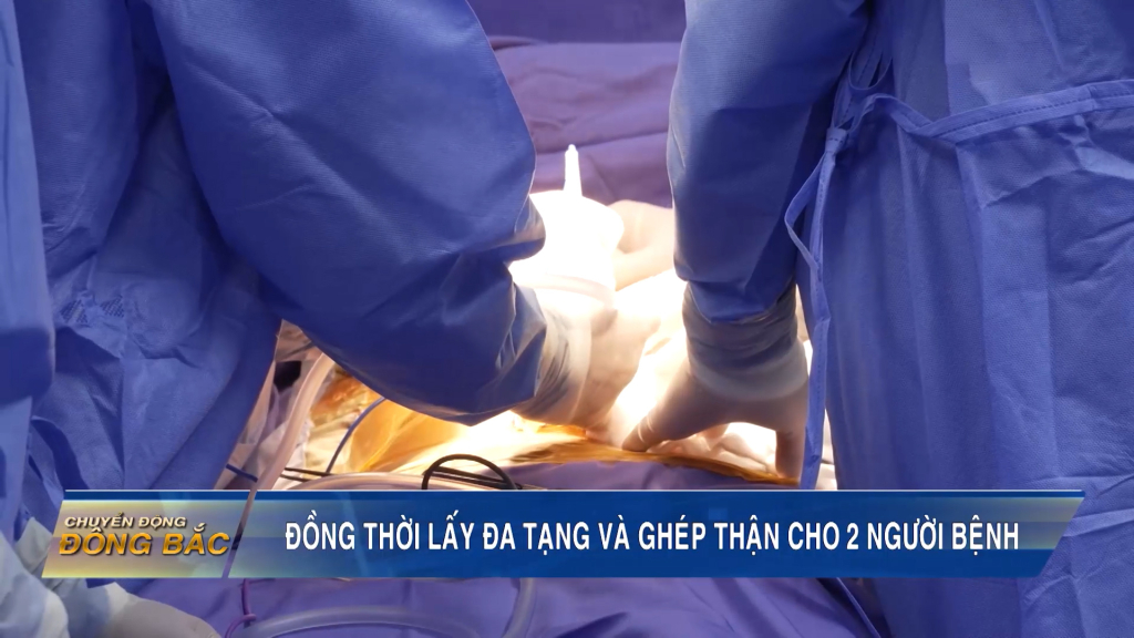 Đồng thời lấy đa tạng và ghép thận cho 2 người bệnh