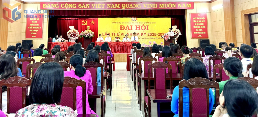Quang cảnh tại Đại hội Cơ quan BHXH tỉnh lần thứ VI, nhiệm kỳ 2025-2030.