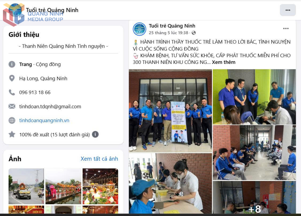 Fanpage Tuổi trẻ Quảng Ninh là kênh thông tin hữu hiệu giáo dục chính trị tư tưởng, bồi đắp lý tưởng cách mạng, lòng yêu nước, tự hào dân tộc, nhiệm vụ bảo vệ nền tảng tư tưởng của Đảng trong tình hình mới cho thanh niên.