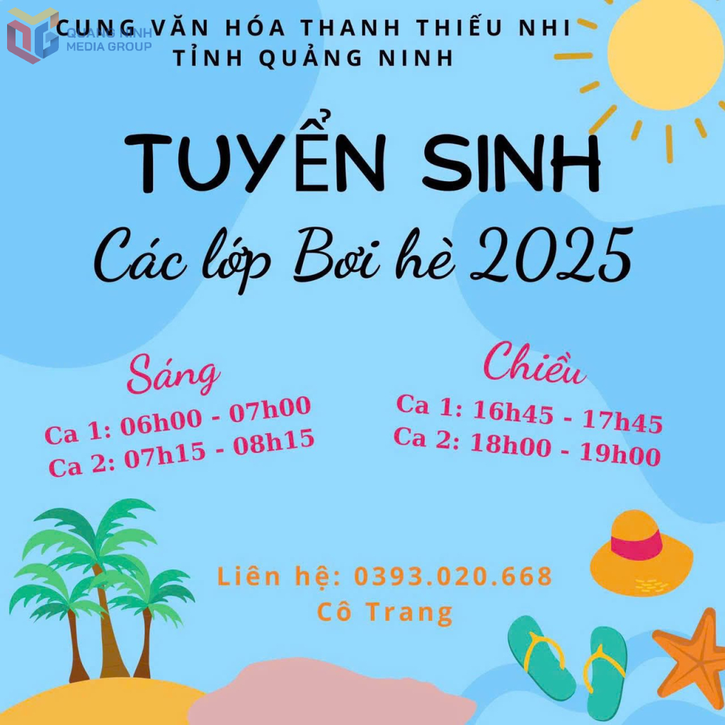 Nhiều lớp học bơi được tổ chức trong dịp hè.