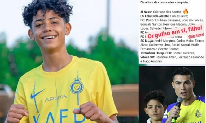 Con trai Ronaldo được gọi lên tuyển U15 Bồ Đào Nha